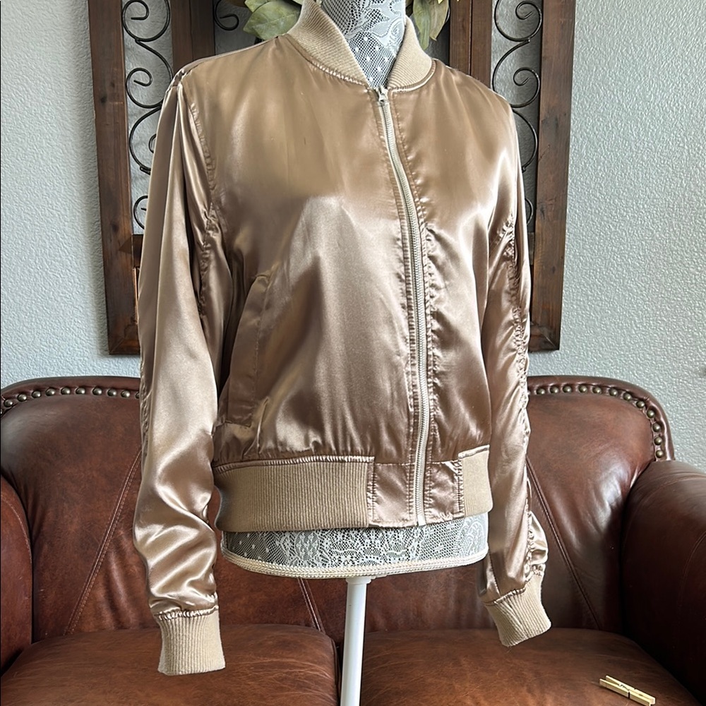 Topshop Satin Bomber Jacket